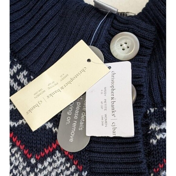NWT Christopher Banks Button Front Cardigan Knit Winter Sweater Women's Sz XL - Picture 3 of 10